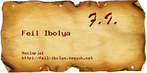 Feil Ibolya névjegykártya