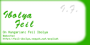 ibolya feil business card